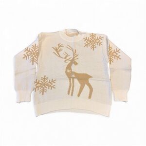 Cream Reindeer Sweater